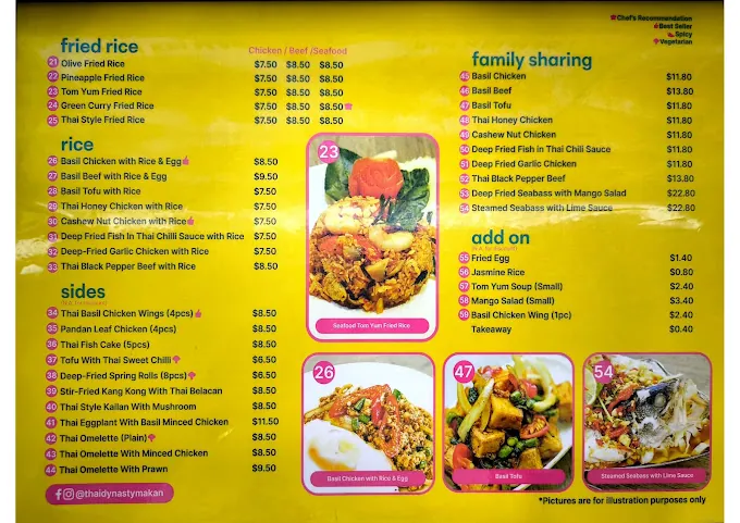Thai Makan Menu Singapore