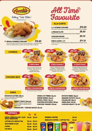 Arnold's Fried Chicken New Item Menu