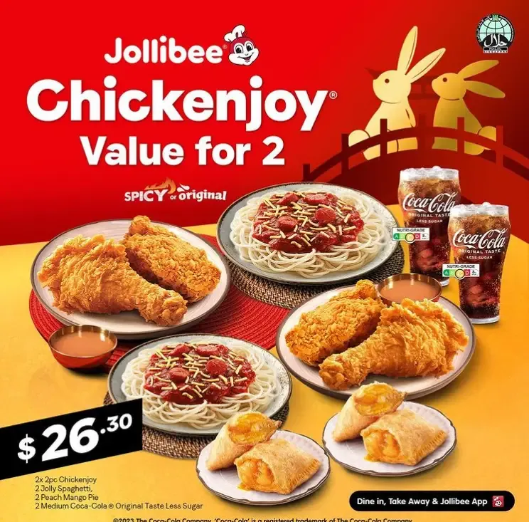 Jollibee Chickenjoy Perfect Pairs Menu